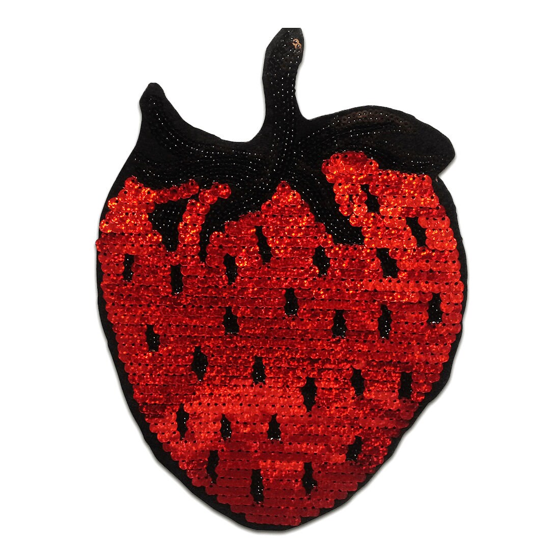 Aufnäher - Xl Erdbeere Frucht Pailletten Rot 16, 5X23, 5cm Patch von catchthepatch