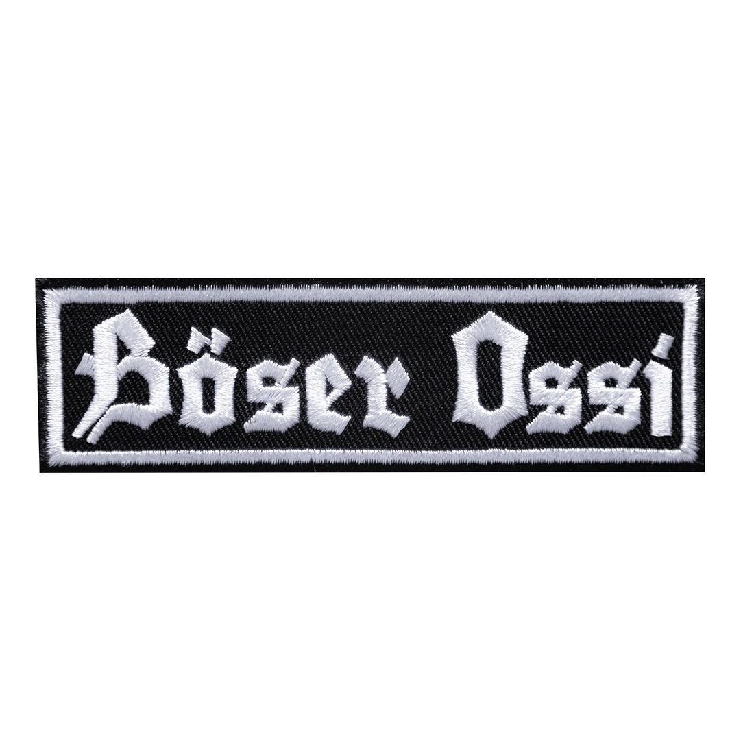 Böser Ossi Deutsch Rankpatch Motorrad - Aufnäher, Größe 10, 7 X 3, 3 cm Böser Ossi Deutsch Rankpatch Motorrad - Aufnäher, Größe 10, 7 X 3, 3 cm von catchthepatch