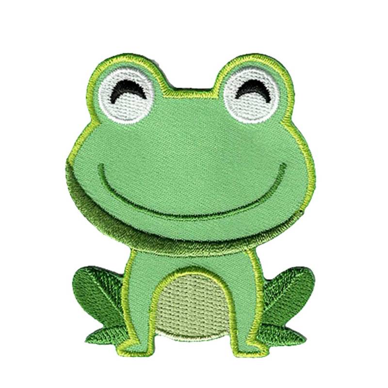 Frosch Tier - Aufnäher, Bügelbild, Aufbügler, Größe 5, 9 X 6, 8 cm von catchthepatch
