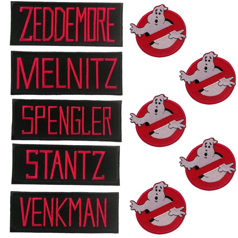 Ghostbuster Set 10 Stück Stantz Venkman Melnitz Zeddemore Spengler - Aufnäher Ghostbuster Set 10 Stück Stantz Venkman Melnitz Zeddemore Spengler - Aufnäher von catchthepatch