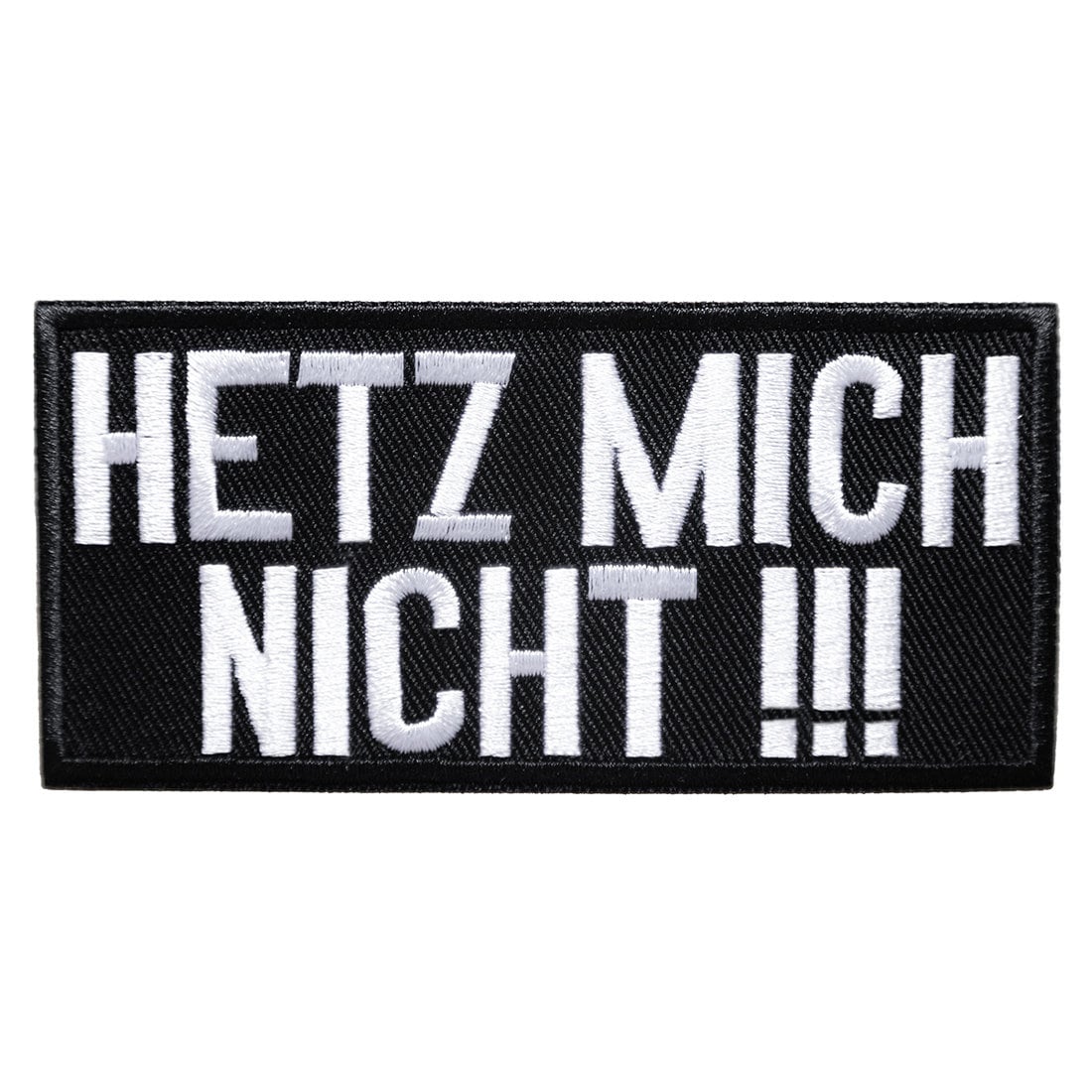 Hetz Mich Nicht Rocker Biker Heavy Metal - Aufnäher, Größe 10 X 4, 7 cm Hetz Mich Nicht Rocker Biker Heavy Metal - Aufnäher, Größe 10 X 4, 7 cm von catchthepatch