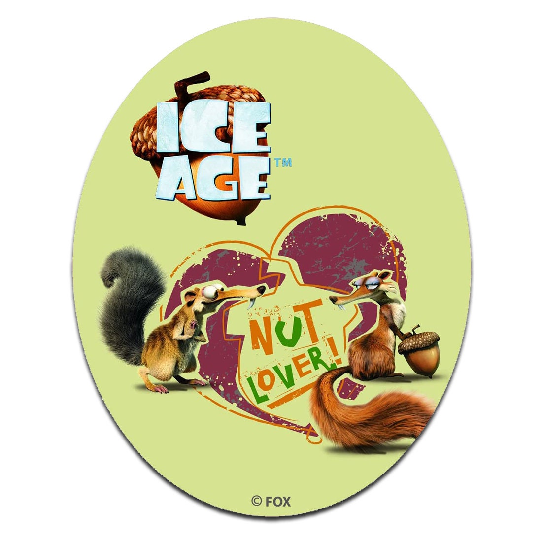 Ice Age Nut Lover Oval - Aufnäher/Bügelbild Aufbügler Patches Ice Age Nut Lover Oval - Aufnäher/Bügelbild Aufbügler Patches von catchthepatch