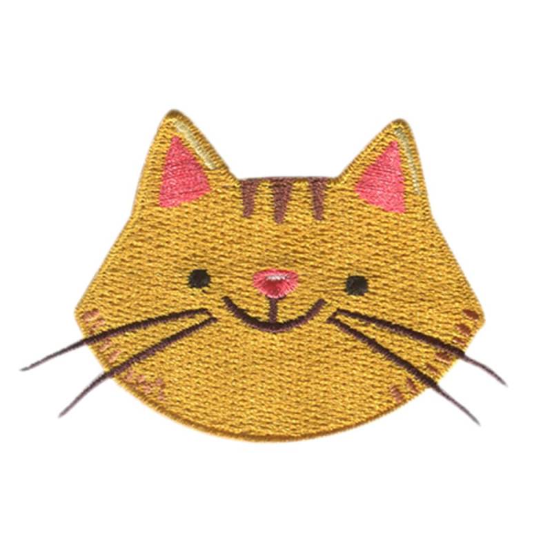 Katze Kopf Tier - Aufnäher, Bügelbild, Aufbügler, Größe 7, 2 X 4, 6 cm von catchthepatch