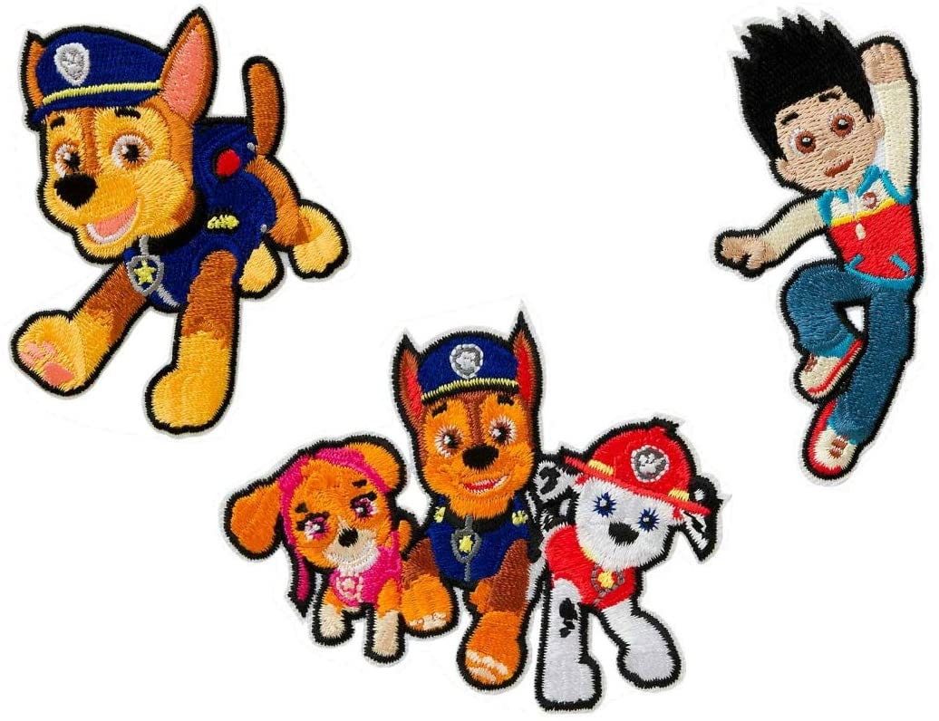 Paw Patrol © Set 3 Stück Chase Marshall Skye - Aufnäher, Bügelbild, Aufbügler von catchthepatch