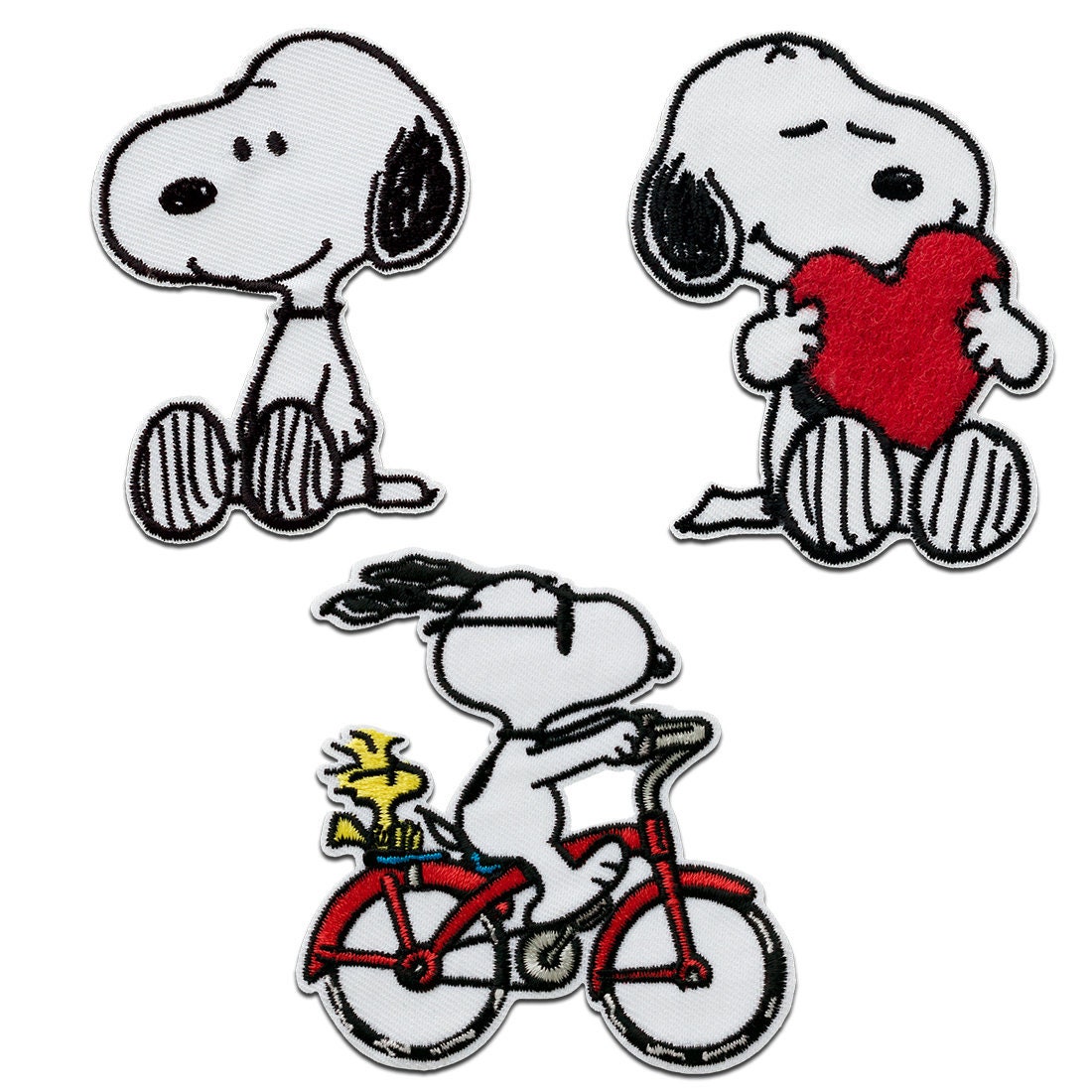 Peanuts © Snoopy Set 3 Stück - Aufnäher, Bügelbild, Aufbügler von catchthepatch