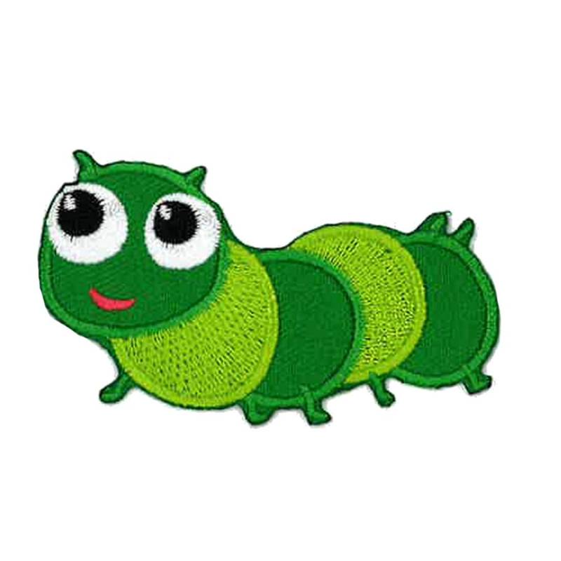 Raupe Tier - Aufnäher, Bügelbild, Aufbügler, Größe 6, 8 X 4, 1 cm von catchthepatch