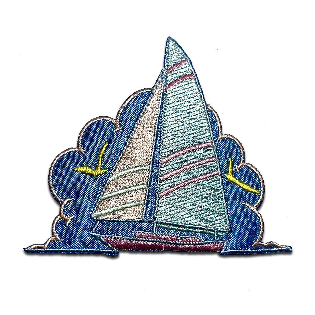 Segelschiff Boot - Aufnäher, Bügelbild, Aufbügler, Patches, Größe 7 X 8, 5 cm Segelschiff Boot - Aufnäher, Bügelbild, Aufbügler, Patches, Größe 7 X 8, 5 cm von catchthepatch