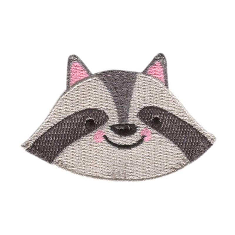 Waschbär Kopf Tier - Aufnäher, Bügelbild, Aufbügler, Größe 6, 6 X 4, 3 cm von catchthepatch