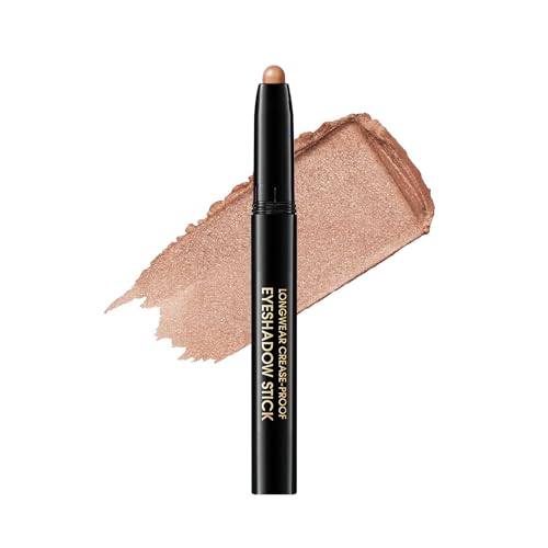 Creme Lidschatten Stick, Wasserfester Lidschattenstift, lang anhaltendes Augen-Make-up, Vielseitiger, formbarer, matter Lidschatten mit einem Handgriff (Karamell) von catlinez