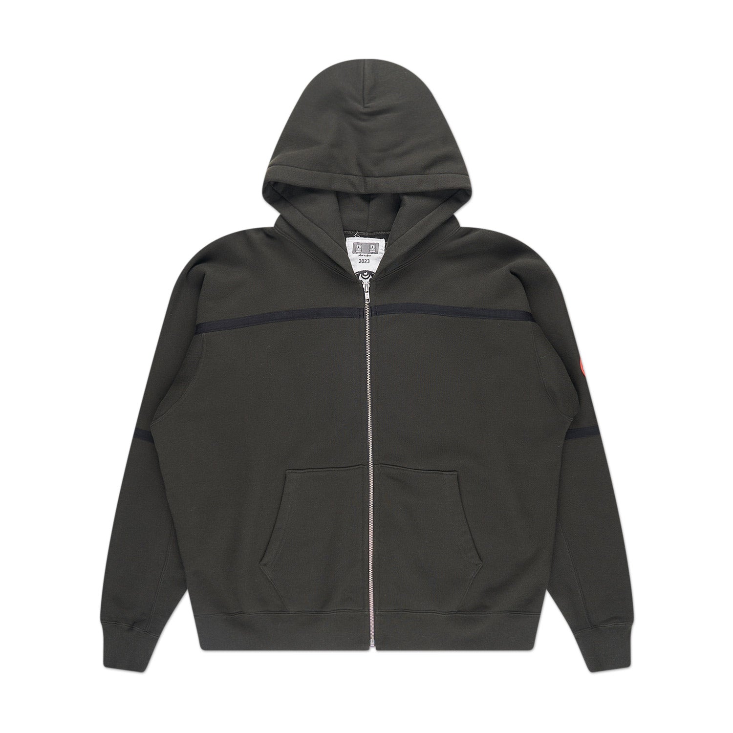 cav empt taped cut zip heavy hoody (black) von cav empt