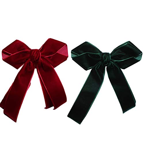Samt-Haarschleifen, Krokodilklemmen, Haarschmuck für Mädchen und Frauen, 2 Stück Samt-Haarschleifen, Krokodilklemmen, Haarschmuck für Mädchen und Frauen, 2 Stück von ccHuDE