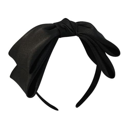 ccHuDE Schwarzes Haarband mit Schleife, doppeltes Schleifen-Haarband, geknotetes Haarband, niedlicher Haarreifen, Schleifen, Knoten, Haarschmuck, Schleife, Cosplay, Kostüm, Kopfbedeckung von ccHuDE