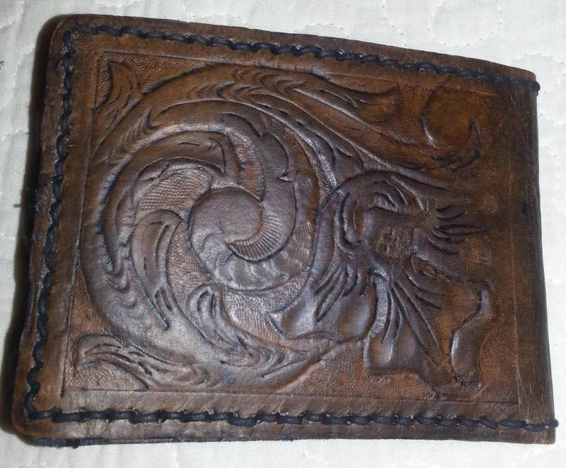 Western Floral Bifold Portemonnaie von cccustomleatherworks