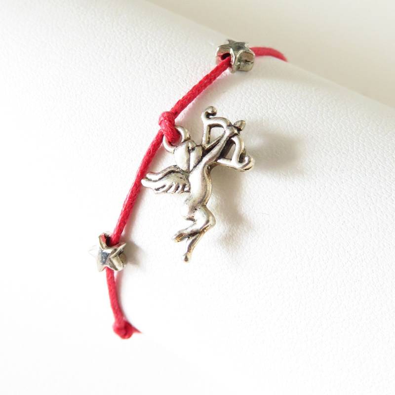 Armband Aus Gewachster Baumwolle Mit Amor-Anhänger Ref. 17497 von cciliacreativbijoux