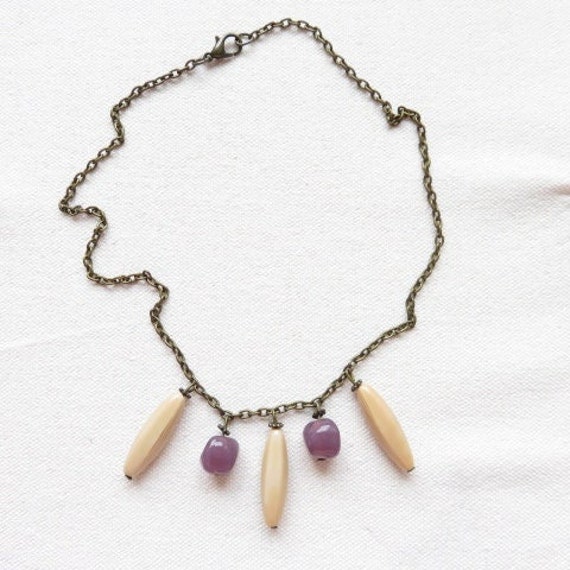 Beige, Lila Perlenkette Ref.17546 von cciliacreativbijoux