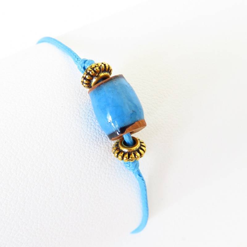 Blaues Terrakotta-Perlenarmband Ref. 16311 von cciliacreativbijoux