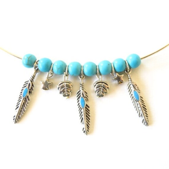 Halsband Aus Türkisfarbenen Perlen Ref.17452 von cciliacreativbijoux