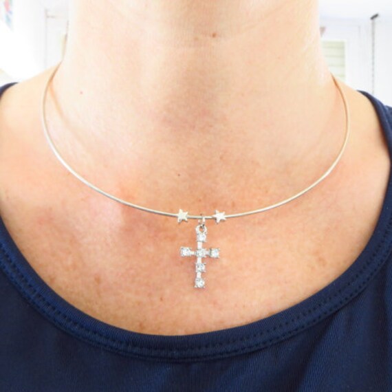 Halskette Und Kreuz Aus Silbernem Metall Ref. 17694 von cciliacreativbijoux