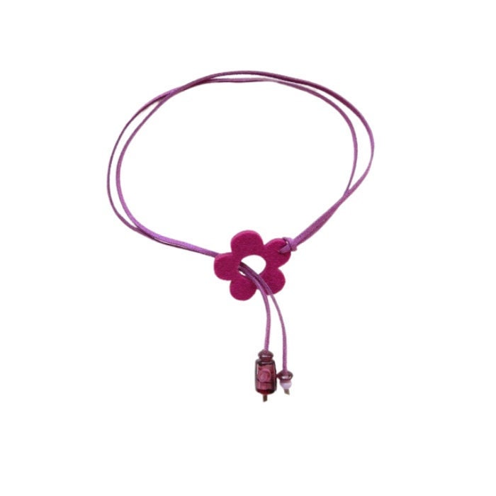 Lasso-Halskette Aus Wildleder-Perlen, Ref. 17524 von cciliacreativbijoux