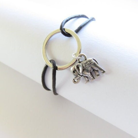 Lederarmband Mit Elefant Ref. 17488 von cciliacreativbijoux