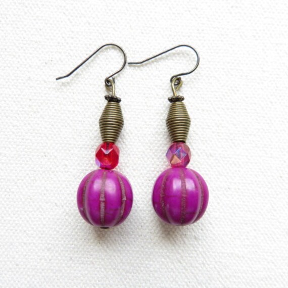 Lila Ohrringe Ref.17605 von cciliacreativbijoux