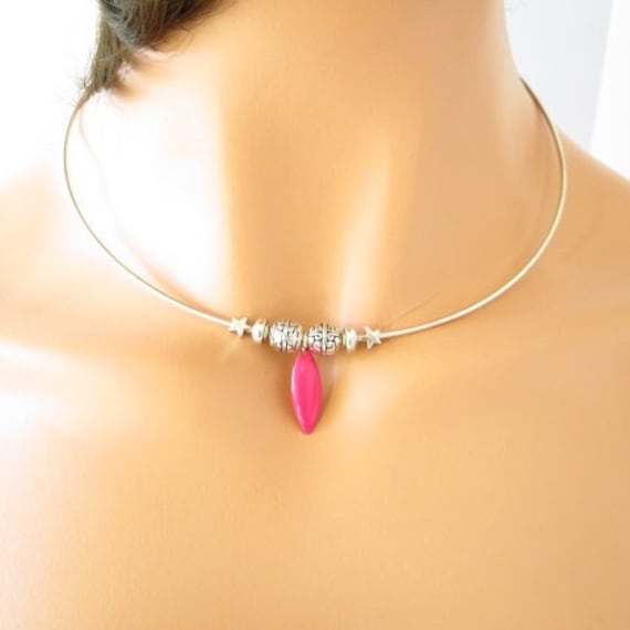 Rosa Emaille-Halskette Ref. 16434 von cciliacreativbijoux