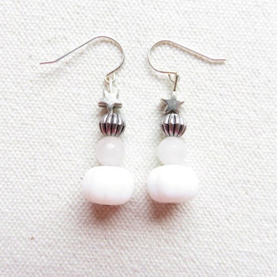 Weiße Perlenohrringe Ref. 17601 von cciliacreativbijoux