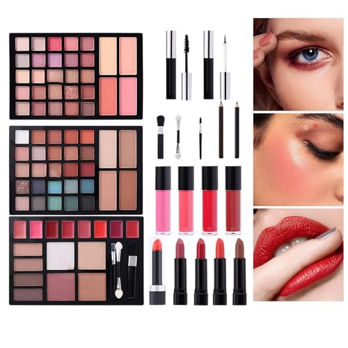 Full Makeup Set, Multifunctional Makeup Kit, Portable Eyebrow Pencil Set, Eyeshadow Palette Kit with Multifunctional Beauty Needs for Beginners and Makeup Enthusiasts (1 Set) von ccuzs