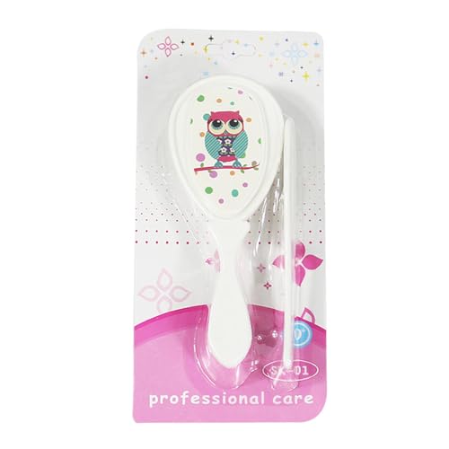 Hairbrush Comb Set, 21x10.5x3cm, Gentle Soft Bristle Baby Hair Brush, Scalp Care Grooming Tool, Sensitive Skin Protection, Comfortable Design for Babies & Children, White/Green von ccuzs
