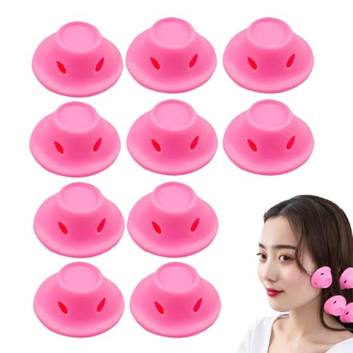 Heatless Hair Curler, Reusable Hair Roller, Long Hair Styling, Soft Sleeping Curling Tool Gentle Overnight Curls Set of 10 Perfect for Women and Girls, 1.89x1.89x1.57 Inches von ccuzs