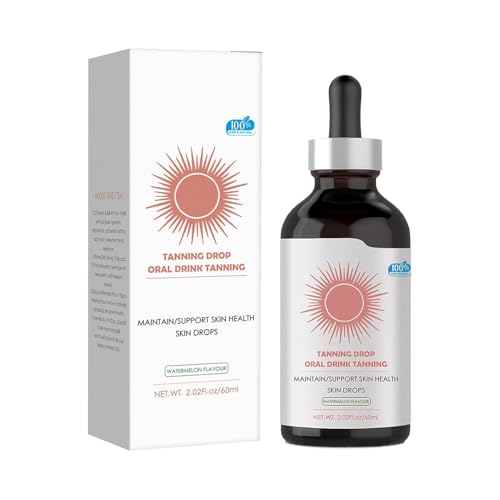 Tanning Drops for Face and Body, Watermelon Scented Gradual Tan Booster, Hydrating Glow, 60ml Sunless Tanning Solution for Men, Women, Travel-Friendly, 1.54x4.72 Inches von ccuzs