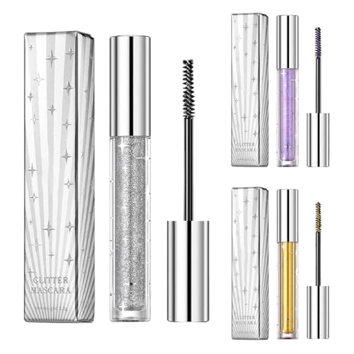 ccuzs Eyelash Enhancer Women, Long Lash Mascara, Curling Glittery, Waterproof Mascara, Eyelash Lengthening and Volumizing with Glitter Effect, 3.2gx27.5g von ccuzs