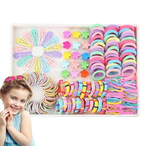 ccuzs Haargummis Geschenkset für bunte Haargummis - Haarschmuck für Mädchen - mehrfarbige Haargummis, modische Haargummis für von ccuzs