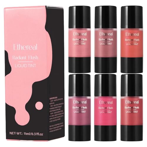 ccuzs Liquid Glitter Blush, Matte Blush Makeup, Pigmented Matte Blendable Long Lasting, Girls Face Makeup, Lightweight Shimmer Liquid Blush for Women and Girls' Natural Glow, 2.5x7.4cm von ccuzs