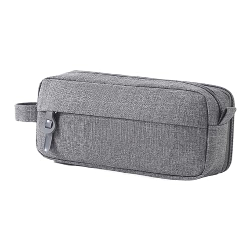 ccuzs Pencil Case, Pen Storage Pouch, Large Capacity Design, Pencil Organizer, Kids Stationery Holder with Stylish and Sturdy Material for Boys and Girls, 8.27x3.54x2.36 Inches, grau, riferimento von ccuzs