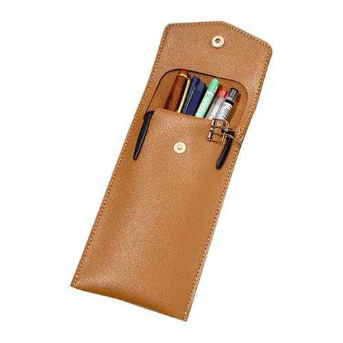 ccuzs Pu Pencil Case, Large Capacity Pen Pouch, 7.87x3.94 Inches Compact Portable Sturdy Multifunctional Portable Pencil Box for Pens, Pencils, Markers and School Supplies von ccuzs