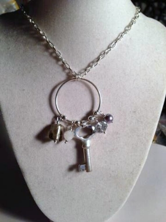 Charm Halskette Silber Schmuck Lange Kristalle Jeden Tag Mode Perle Einzigartiges Geschenk von cdjali