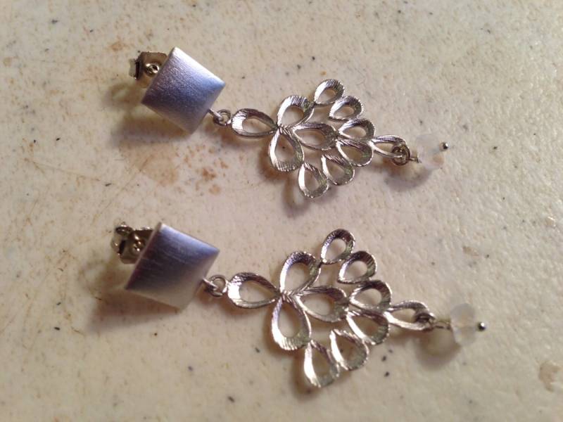 Mondstein Ohrringe - Regenbogen Schmuck Silber Natürliche Edelstein Mode Luxe von cdjali