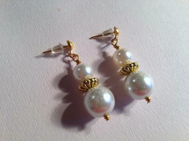 Perlenohrringe - Perlenschmuck Brautschmuck Hochzeitsschmuck Gold Brautjungfern Weiß Pierced Unikat Mode Alltag Geschenk Klassisch von cdjali