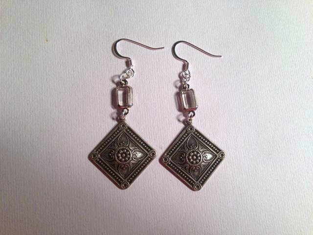 Silber Ohrringe - Kristall-Schmuck Geätzt Dangle Schmuck Jeden Tag von cdjali