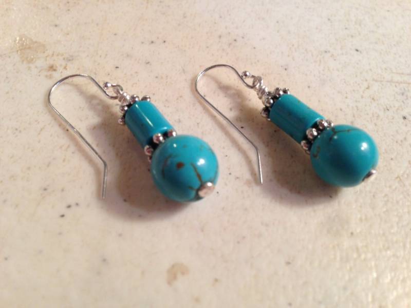 Türkis Ohrringe - Edelstein Schmuck Stering Silber Mode Trendy von cdjali