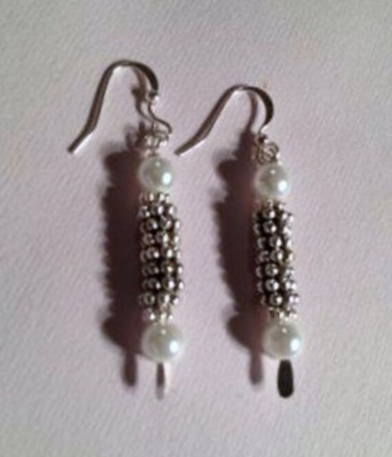 Weiße Perlenohrringe - Perlenschmuck Juni Geburtsstein Silberschmuck Modeschmuck Hochzeit Brautjungfern Geschenk von cdjali