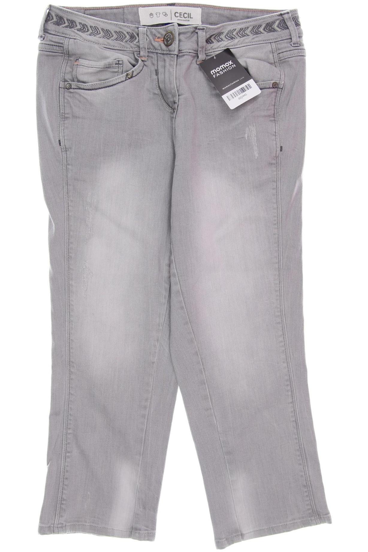 Cecil Damen Jeans, grau, Gr. 38 von cecil