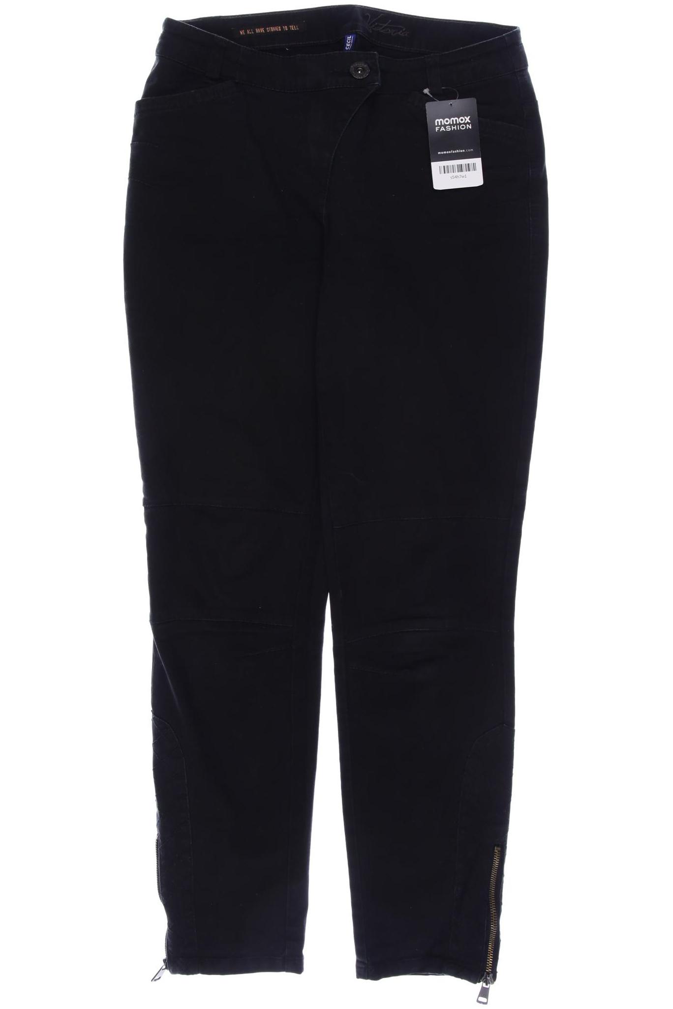 Cecil Damen Jeans, schwarz, Gr. 38 von cecil