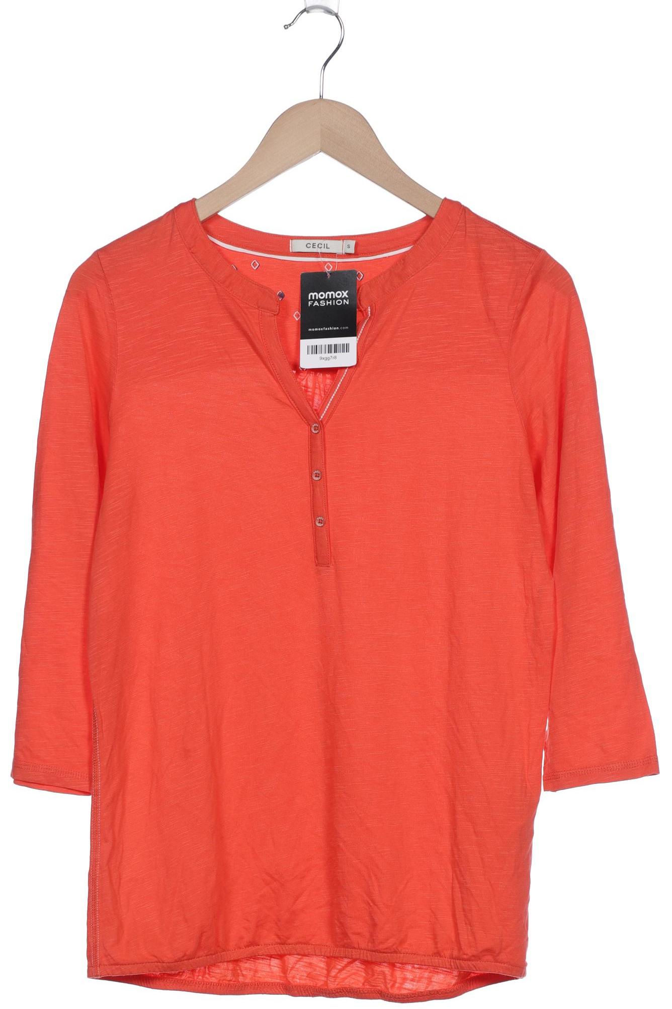 Cecil Damen Langarmshirt, orange, Gr. 36 von cecil