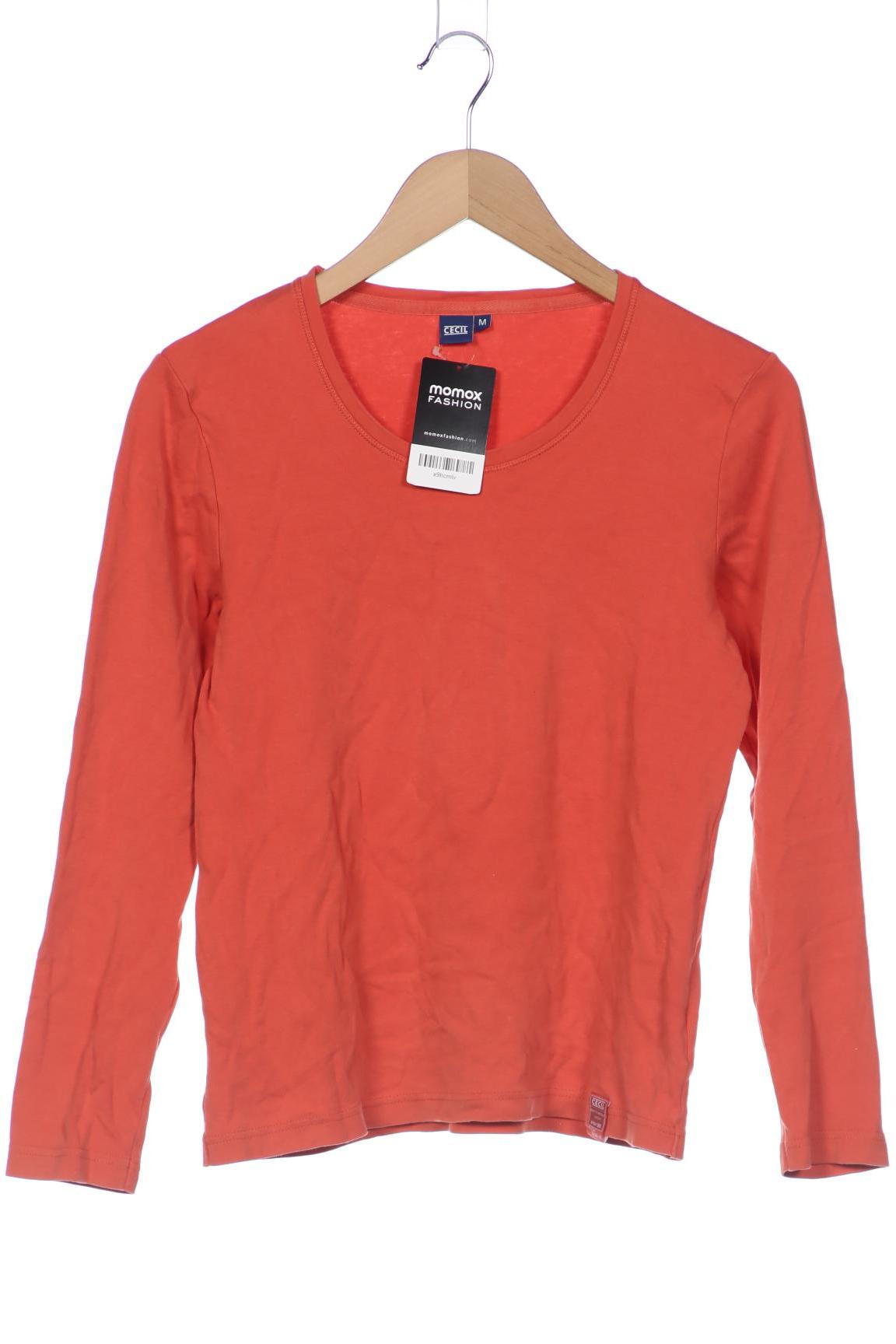 Cecil Damen Langarmshirt, orange, Gr. 38 von cecil