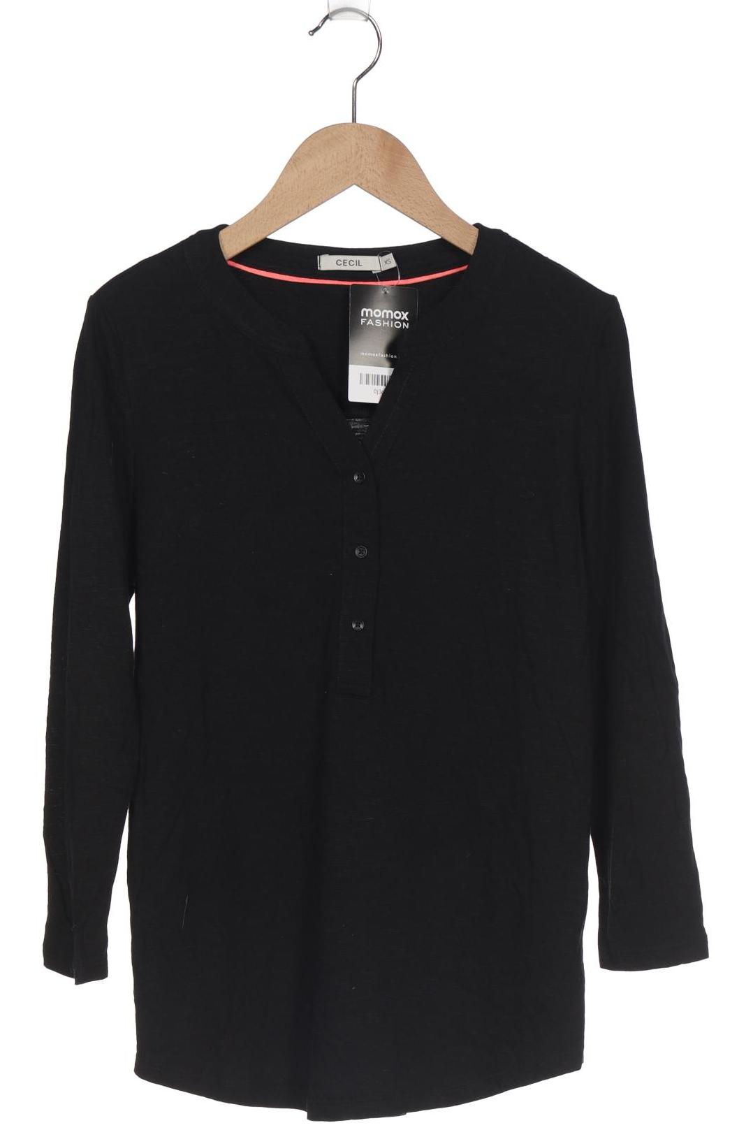 CECIL Damen Langarmshirt, schwarz von cecil