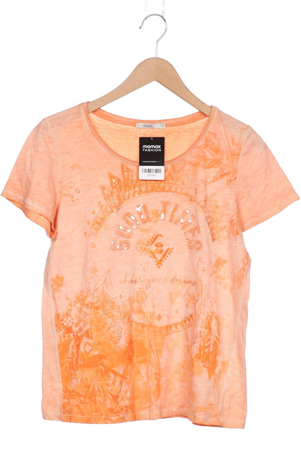 Cecil Damen T-Shirt, orange, Gr. 36 von cecil