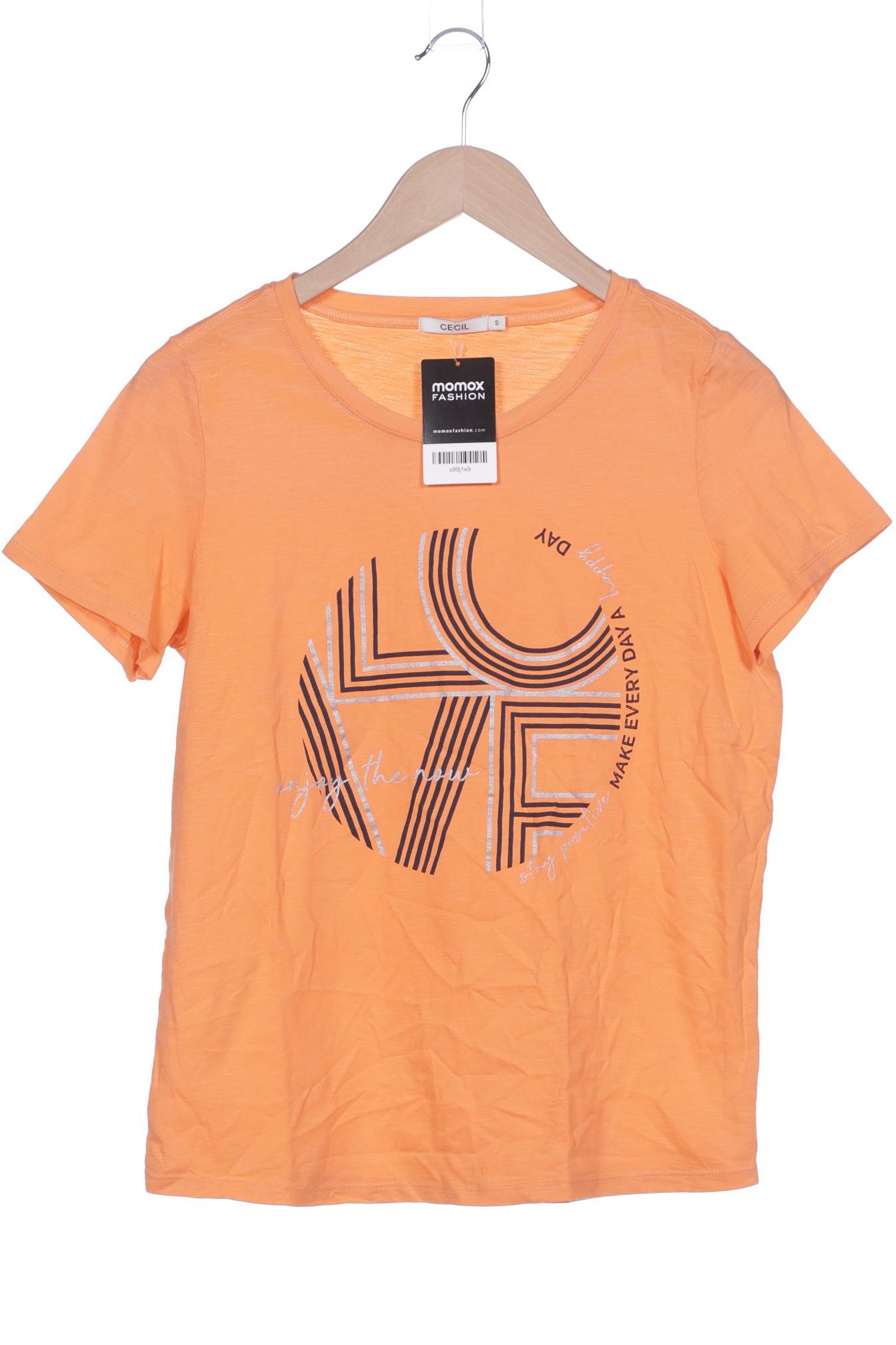 Cecil Damen T-Shirt, orange, Gr. 36 von cecil