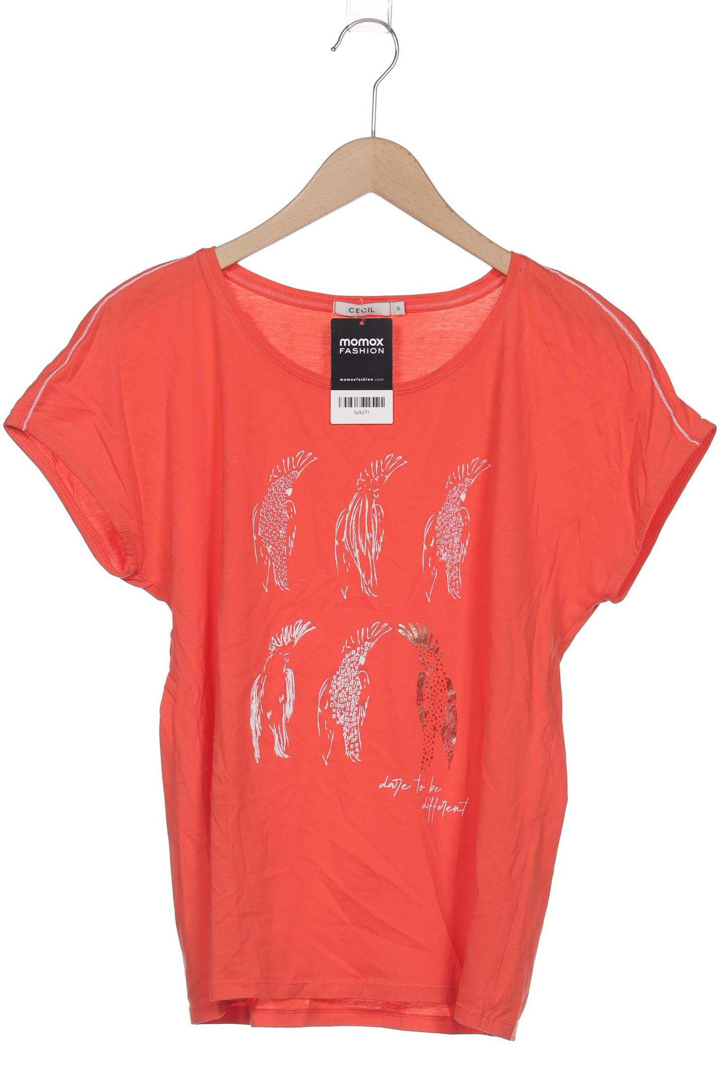 Cecil Damen T-Shirt, orange, Gr. 36 von cecil